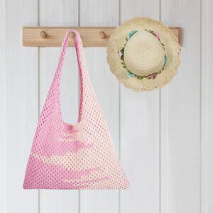 Women Summer Aesthetic Mesh Beach Bag